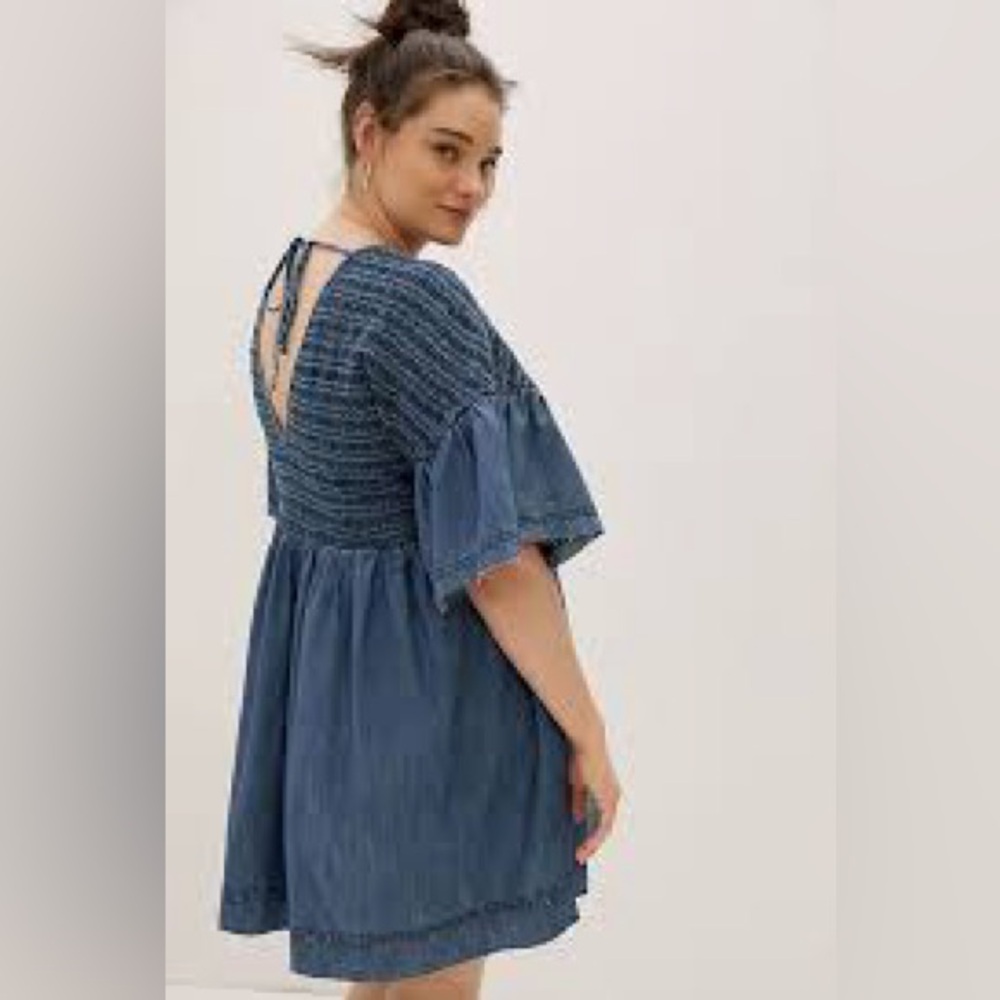 Anthropologie Luz Chambray Mini Dress - Picture 4 of 11